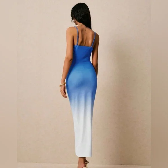 Never worn! Oh Polly Blue and White Maxi Dress - Picture 2 of 3